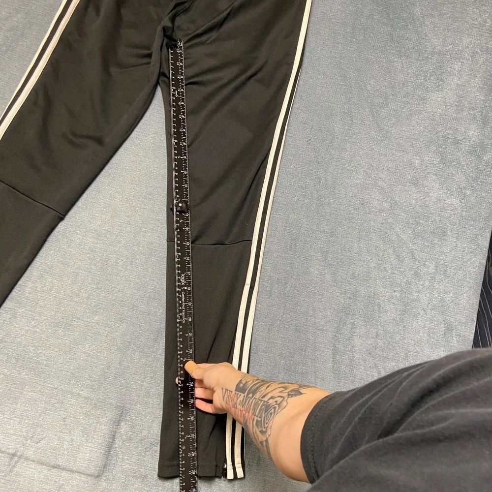 Adidas Climacool Track Pants Mens XL Black White Logo 3 Stripes Tapered Leg Yoga